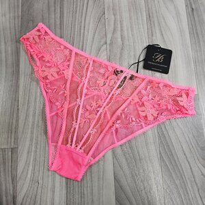 NWT Honey Birdette Sabrina Candy Pink Brief Panty Size XL